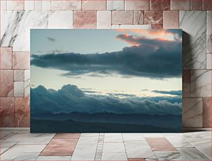 Πίνακας, Mountain View with Dramatic Clouds Θέα στο βουνό με δραματικά σύννεφα