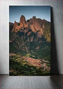 Πίνακας, Mountain Village at Sunset Ορεινό χωριό στο ηλιοβασίλεμα