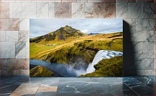 Πίνακας, Mountain Waterfall Landscape Ορεινό Καταρράκτη Τοπίο