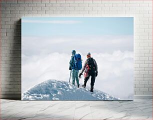 Πίνακας, Mountaineers on a Snowy Peak Ορειβάτες σε μια χιονισμένη κορυφή