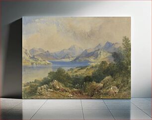 Πίνακας, Mountainous Scene with a lake