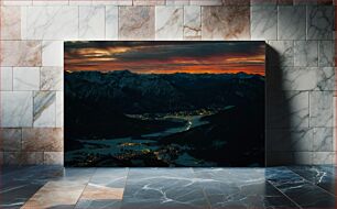Πίνακας, Mountains at Sunset Βουνά στο ηλιοβασίλεμα