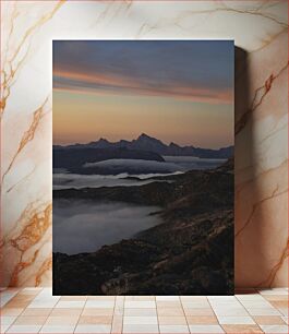 Πίνακας, Mountaintop at Dawn Βουνοκορφή την Αυγή