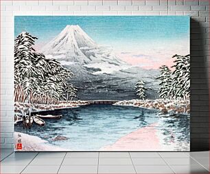 Πίνακας, Mt. Fuji from Tagonoura, Snow Scene (1932) by Hiroaki Takahashi