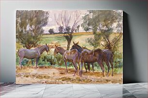 Πίνακας, Mules (1918) by John Singer Sargent