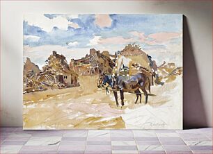 Πίνακας, Mules and Ruins September (1918) by John Singer Sargent