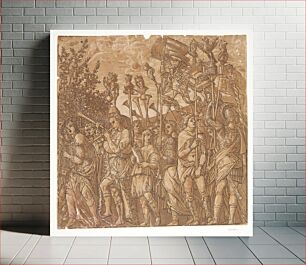 Πίνακας, Musicians and men carrying standards by Andrea Andreani, Bernardo Malpizzi and Andrea Mantegna