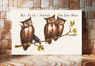 Πίνακας, My eyes - here's the owl man (1882), vintage chromolithograph