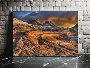 Πίνακας, Mystical Desert Landscape at Sunset Μυστικό τοπίο της ερήμου στο ηλιοβασίλεμα