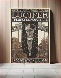Πίνακας, N.V. The Scene. Dir. Willem Royaards. Lucifer mourning game of Vondel. Music by Hubert Cuyper. Design, decor, costumes by R.N. Roland Holst. (1910) by