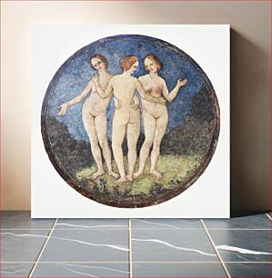 Πίνακας, Naked lady vintage art, The Three Graces (ca. 1509) by Pinturicchio