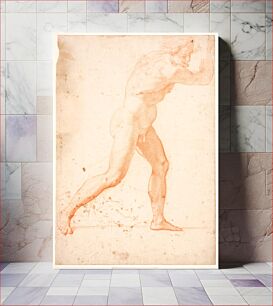 Πίνακας, Naked man running to the right by Domenico Cresti