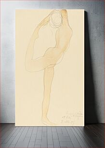 Πίνακας, Naked woman dancing, vintage nude illustration. Dancing Figure (1905) by Auguste Rodin