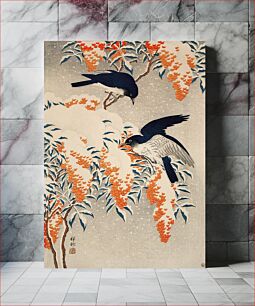 Πίνακας, Nandina and Flycatchers in Snow by Ohara Shōson