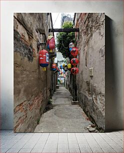 Πίνακας, Narrow Alley with Lanterns Στενό δρομάκι με φανάρια