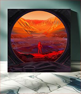 Πίνακας, NASA Astronaut Stands on Mars (2020) illustrated by NASA/JPL-Caltech