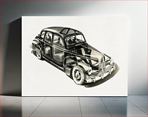 Πίνακας, Nash Ambassador 600 X-ray (1942) drawing