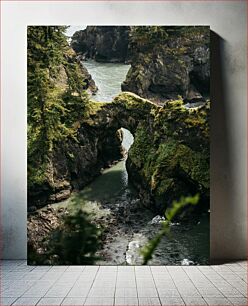 Πίνακας, Natural Rock Bridge Over River Φυσική γέφυρα βράχου πάνω από τον ποταμό