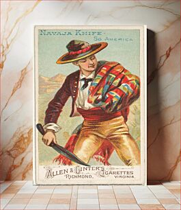 Πίνακας, Navaja Knife, South America, from the Arms of All Nations series (N3) for Allen & Ginter Cigarettes Brands