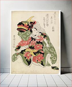 Πίνακας, Näyttelijä ichikawa danjuro vii. leijona-tanssi shosagoto-näytelmässä, 1817, Toyokuni I