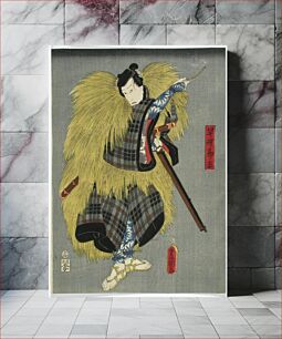 Πίνακας, Näyttelijä ichikawa danjuro viii näytelmässä kanadehon chusingura (uskolliset vasallit), 1854, by Utagawa Kunisada