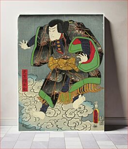 Πίνακας, Näyttelijä ichikawa ichizo näytelmässä irifune soga nihon no torikachi (sogan suku valloittaa japanin), 1857, by Utagawa Kunisada