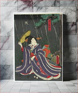 Πίνακας, Näyttelijä onoe baiko näytelmässä kanadehon chusingura (uskolliset vasallit), 1854, by Utagawa Kunisada