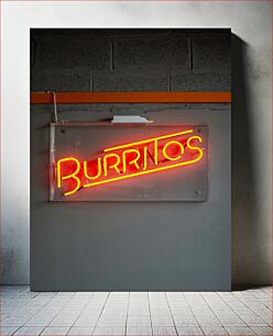 Πίνακας, Neon Burritos Sign Επιγραφή Neon Burritos