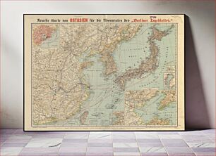 Πίνακας, Neueste karte von Ostasien für die abonnenten des "Berliner Tageblattes"