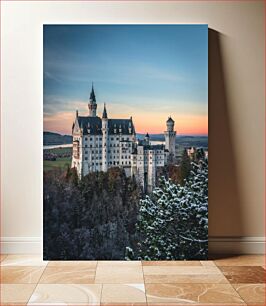 Πίνακας, Neuschwanstein Castle at Sunset Κάστρο Neuschwanstein στο ηλιοβασίλεμα