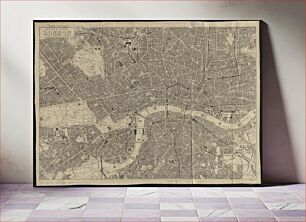 Πίνακας, New map of central London divided into quarter mile squares