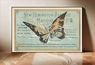 Πίνακας, New Remington sewing machine no. 3. The easiest running machine in the world. Last for ever