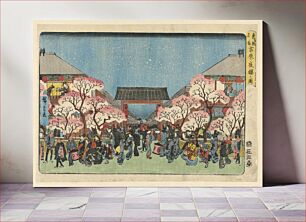Πίνακας, New Years At the Temple, by Utagawa Kuniyoshi