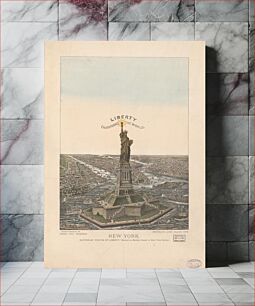 Πίνακας, New York. Bartholdi "Statue of Liberty," erected on Bedloe's Island, in New York Harbor