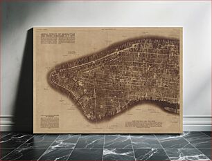 Πίνακας, New York City, photographed from two miles up in the air (1922) from The Lionel Pincus and Princess Firyal Map Division