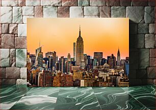 Πίνακας, New York City Skyline at Sunset Ο ορίζοντας της Νέας Υόρκης στο ηλιοβασίλεμα