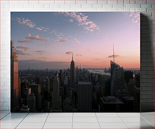 Πίνακας, New York City Skyline at Sunset Ο ορίζοντας της Νέας Υόρκης στο ηλιοβασίλεμα