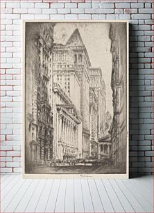 Πίνακας, New York Stock Exchange (1923) by Joseph Pennell