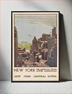 Πίνακας, New York ; the upper bay from lower Manhattan. New York Central System / Leslie Ragan