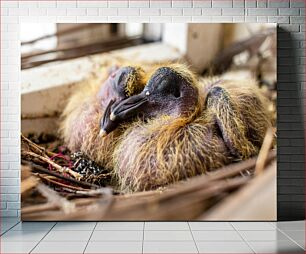 Πίνακας, Newborn Birds Resting Νεογέννητα Πουλιά Ξεκουράζονται