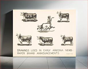 Πίνακας, Newspaper Brand Announcements (ca. 1942) by Elizabeth Johnson