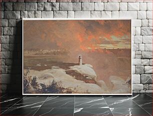 Πίνακας, Niagara from Goat Island, Winter, Frederic Edwin Church