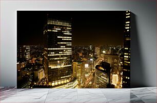 Πίνακας, Night City Skyline Νυχτερινή πόλη στον ορίζοντα