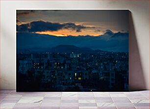 Πίνακας, Night Cityscape at Dusk Νυχτερινό αστικό τοπίο στο σούρουπο