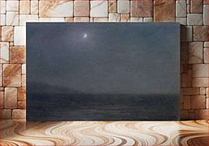 Πίνακας, Night Landscape with Sky and Crescent Moon