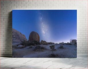 Πίνακας, Night Sky in Desert Landscape Νυχτερινός ουρανός στο έρημο τοπίο