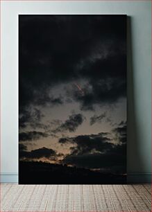 Πίνακας, Night Sky with Clouds and Distant Lights Νυχτερινός ουρανός με σύννεφα και μακρινά φώτα