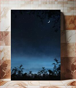 Πίνακας, Night Sky with Crescent Moon Νυχτερινός ουρανός με μισοφέγγαρο