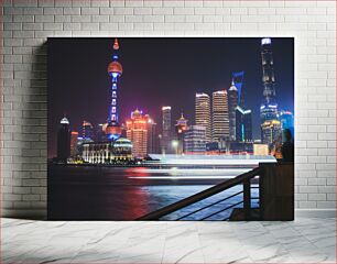 Πίνακας, Night Skyline of Shanghai Νυχτερινός ορίζοντα της Σαγκάης