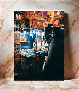 Πίνακας, Night Street Food Stand Night Street Food Stand